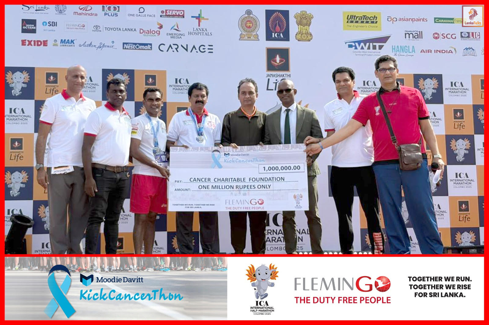 Flemingo Duty Free partners KickCancerThon to donate LKR 1 million to Apeksha Hospital