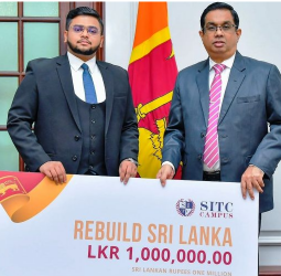 SITC Campus Donates Rs. 1 Million to ‘Rebuild Sri Lanka’ Fund