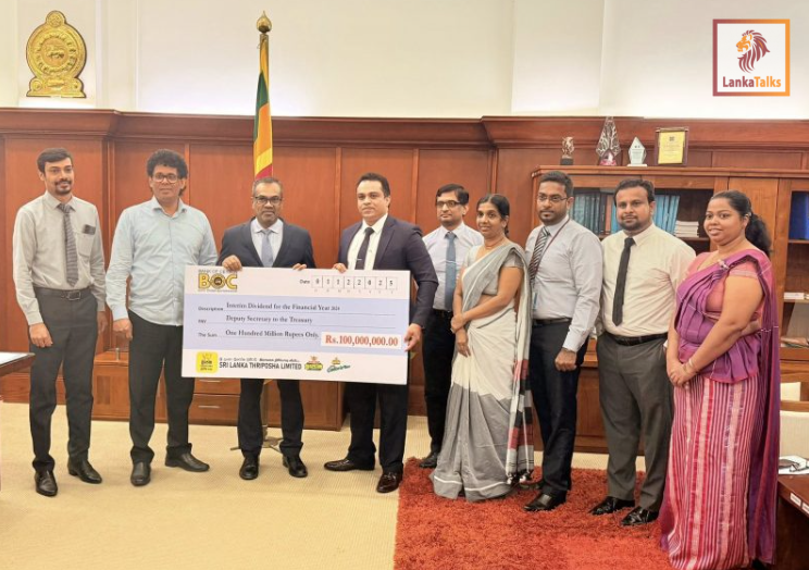 Thriposha company hands over Rs. 100 mln in dividends to Treasury