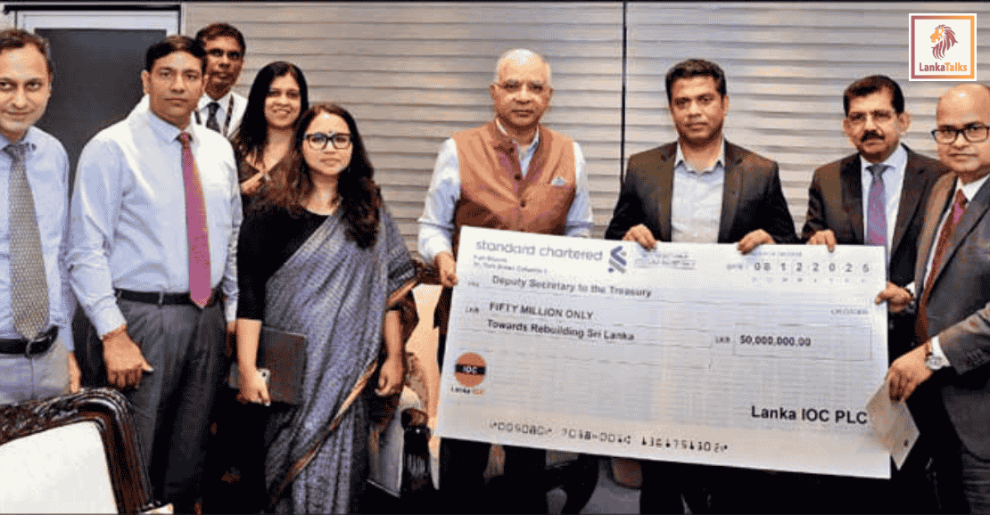 Lanka IOC donates Rs. 50 m to “Rebuilding Sri Lanka” Fund