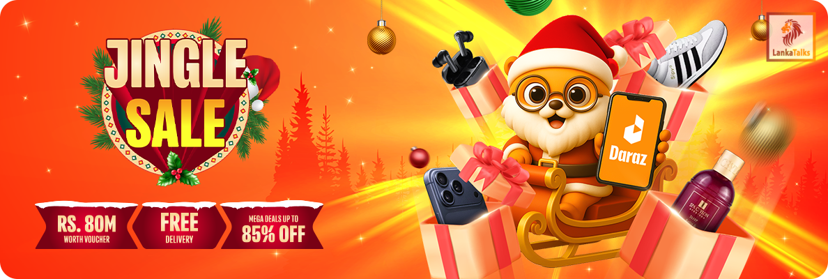 Daraz Sri Lanka brings the festive magic with the Jingle Sale, featuring Free Delivery, up to 85% off, and Rs. 80 million in vouchers