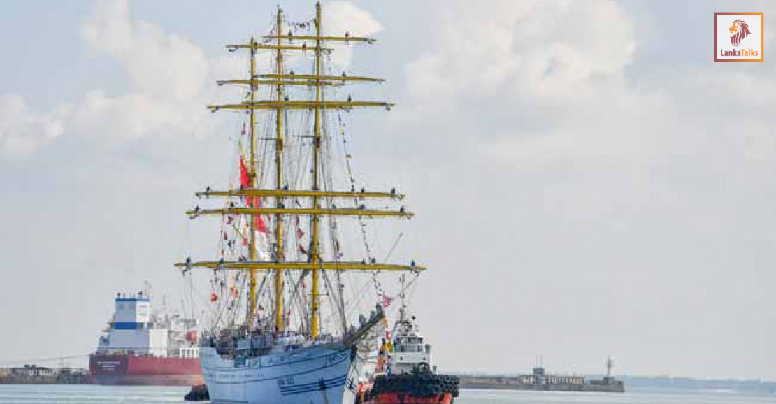 Indonesian Navy’s sail training vessel arrives in Sri Lanka