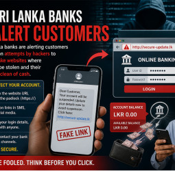 Sri Lanka banks simultaneously warn customers of account hacking by look-alike websites