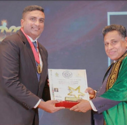 Interior Design Icon & Founder of D Foundation for Healthy World, Dineshan Sivapalan Honored with Vishwa Sewa Abhimanyu Keerthi Sri National Award