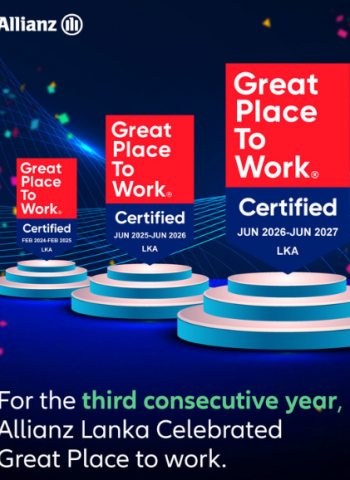 Allianz Lanka Certified as a Great Place to Work® for the Third Consecutive Year