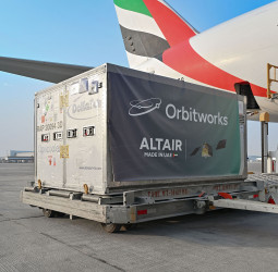Emirates SkyCargo transports Orbitworks’ Altair-1, the first commercial AI-enabled satellite developed and manufactured in the UAE