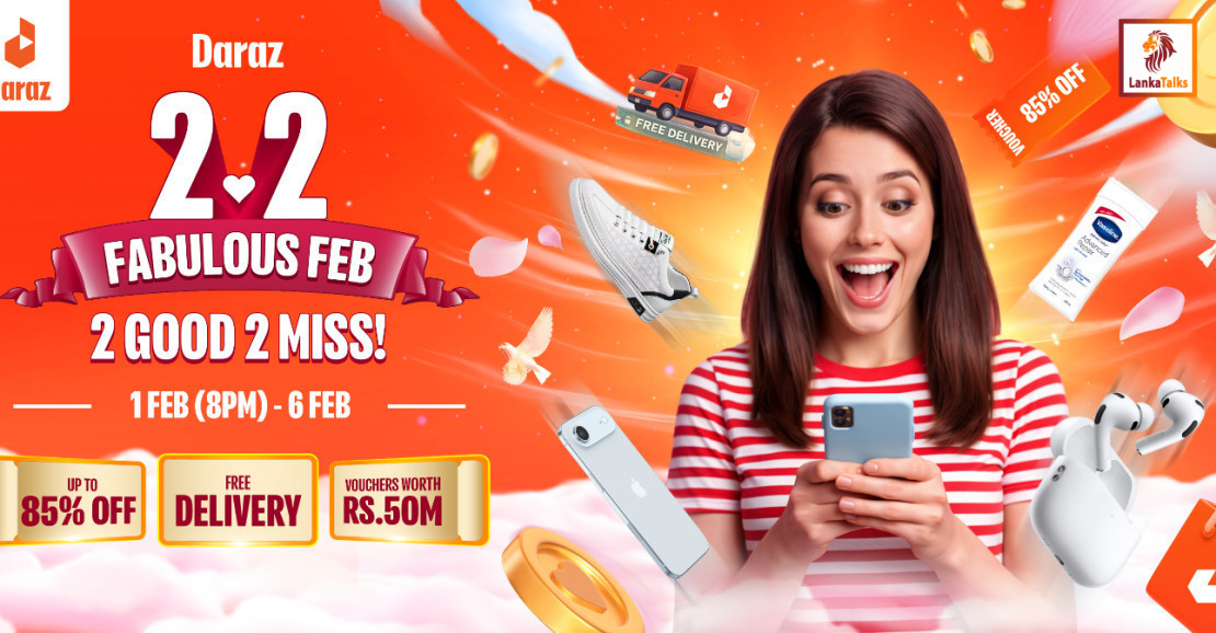 Daraz Sri Lanka’s 2.2 “Fabulous Feb” brings Valentine-season deals, Golden Rush Hour savings, and Everyday Low Price value