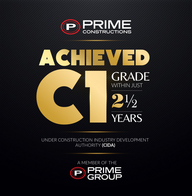 Prime Constructions achieves C1 Grade in record time establishing rapid rise in Sri Lanka’s construction sector