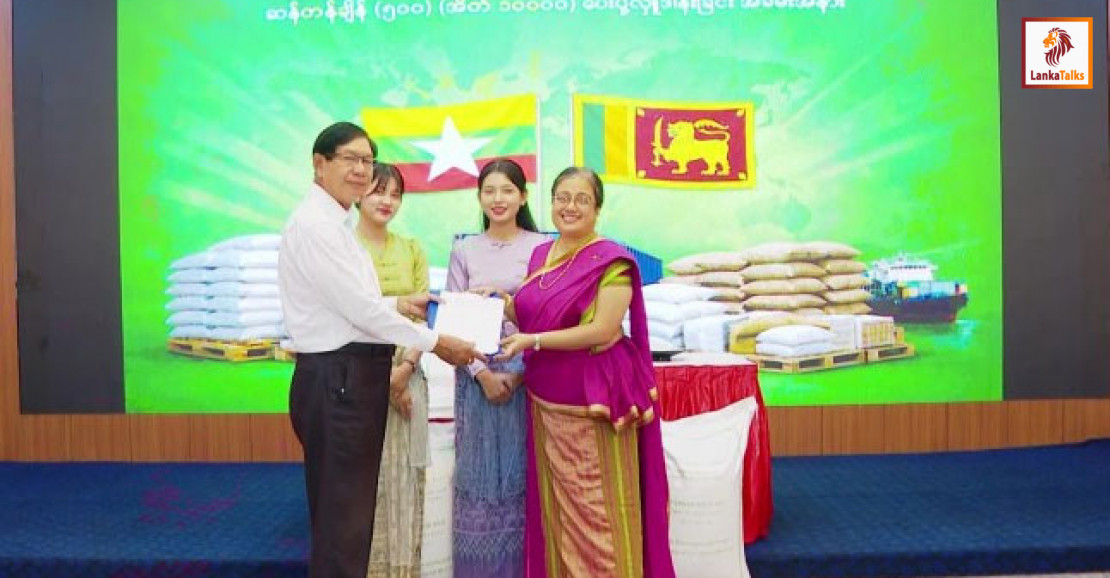 Myanmar donates 500 MT of rice to cyclone victims in Sri Lanka