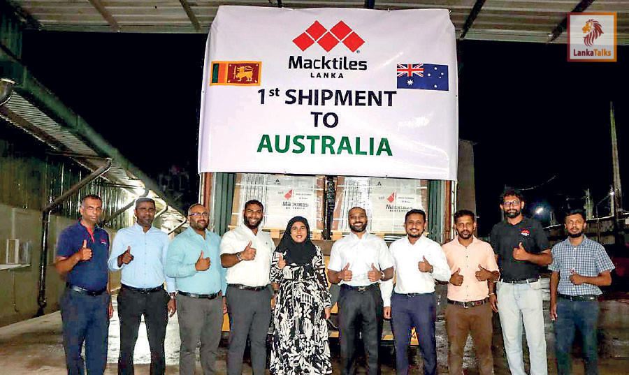 Macksons Tiles Lanka records first ever tile export to Australia