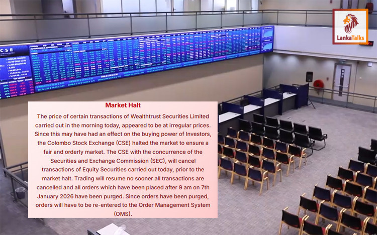 CSE Cancels All Equity Trades Conducted Before Today’s Market Halt