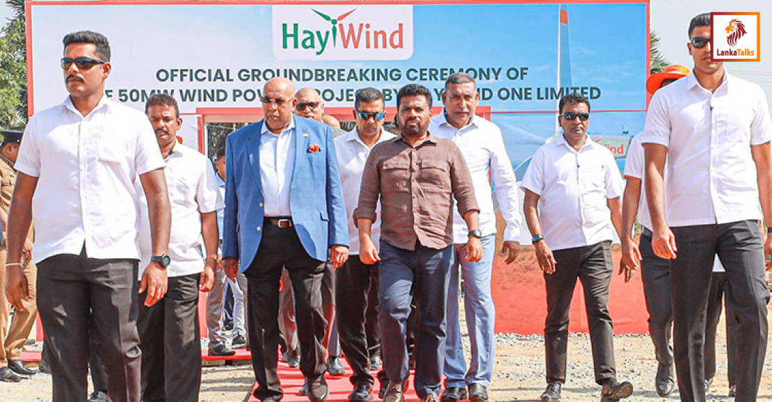 President launches construction of 50MW HayWind wind power project in Mannar