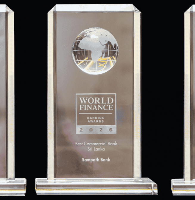 Sampath Bank Honoured with Three Prestigious Banking Accolades at World Finance
