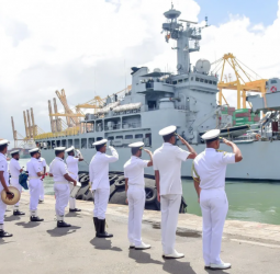 Indian navy ship Airavat leaves Sri Lanka after four-day visit