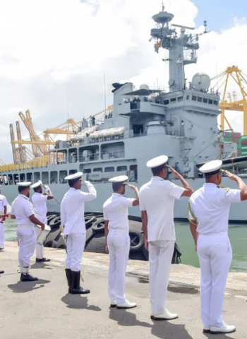Indian navy ship Airavat leaves Sri Lanka after four-day visit