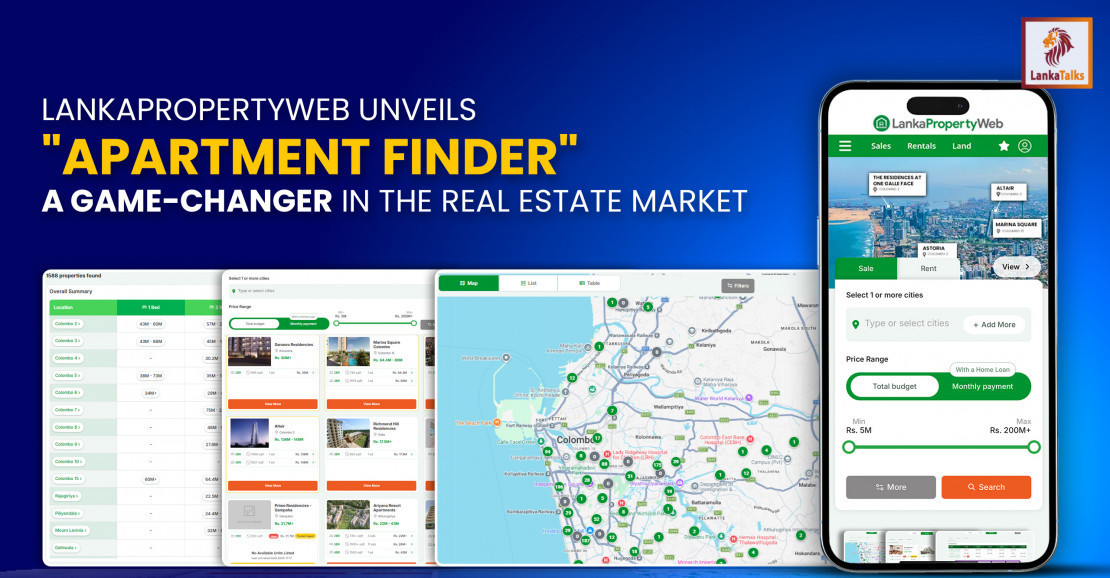 LankaPropertyWeb Unveils "Apartment Finder": A Game-Changer in the Real Estate Market