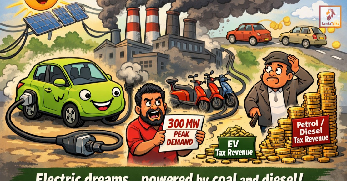 Sri Lanka’s electric cars running on coal and diesel!?