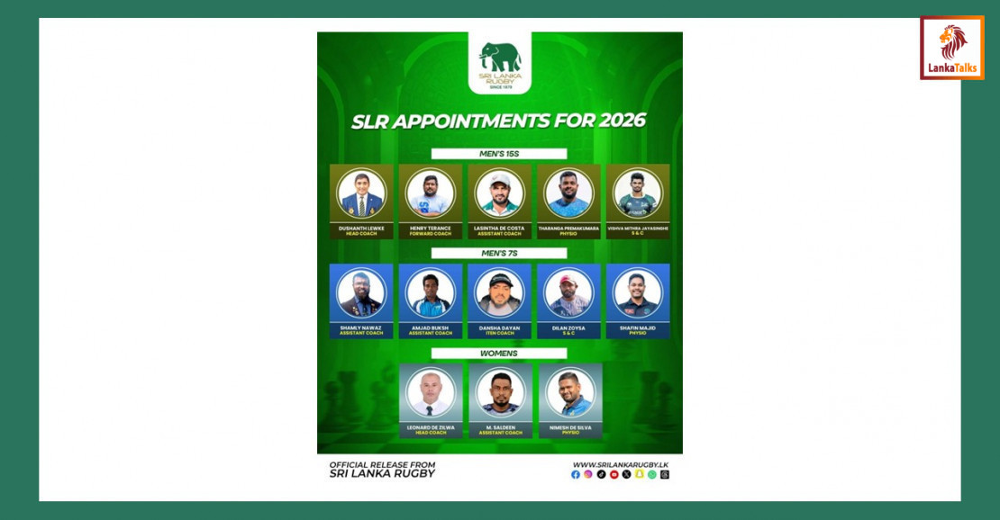 Coaches named for 15s, 7s and Women’s team: SLR banks on Lewke, Nawaz and Leonard