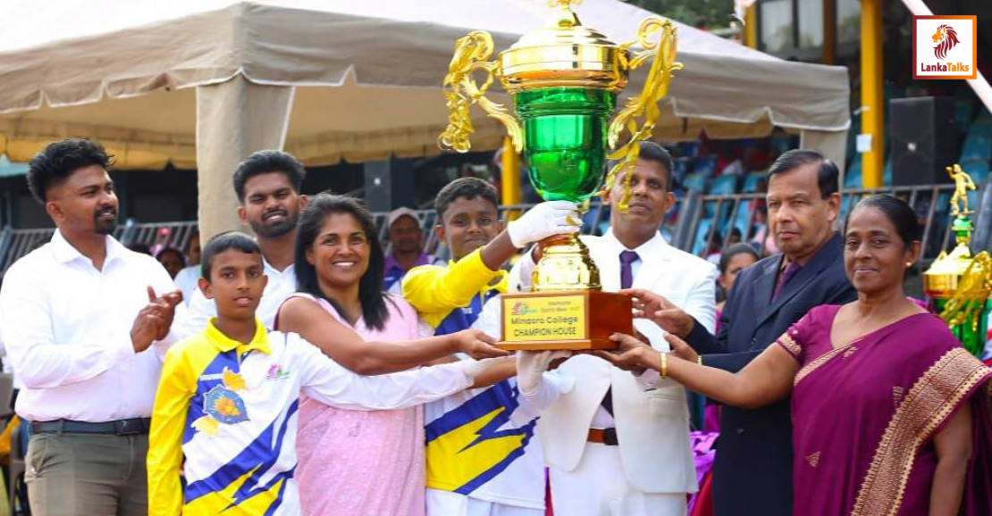 Minasro College wins Peoples Excellency Award and hosts grand sports meet at Sugathadasa national stadium