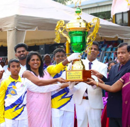 Minasro College wins Peoples Excellency Award and hosts grand sports meet at Sugathadasa national stadium