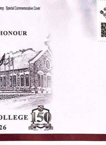 Commemorative cover issued for Richmond College 150 Anniversary