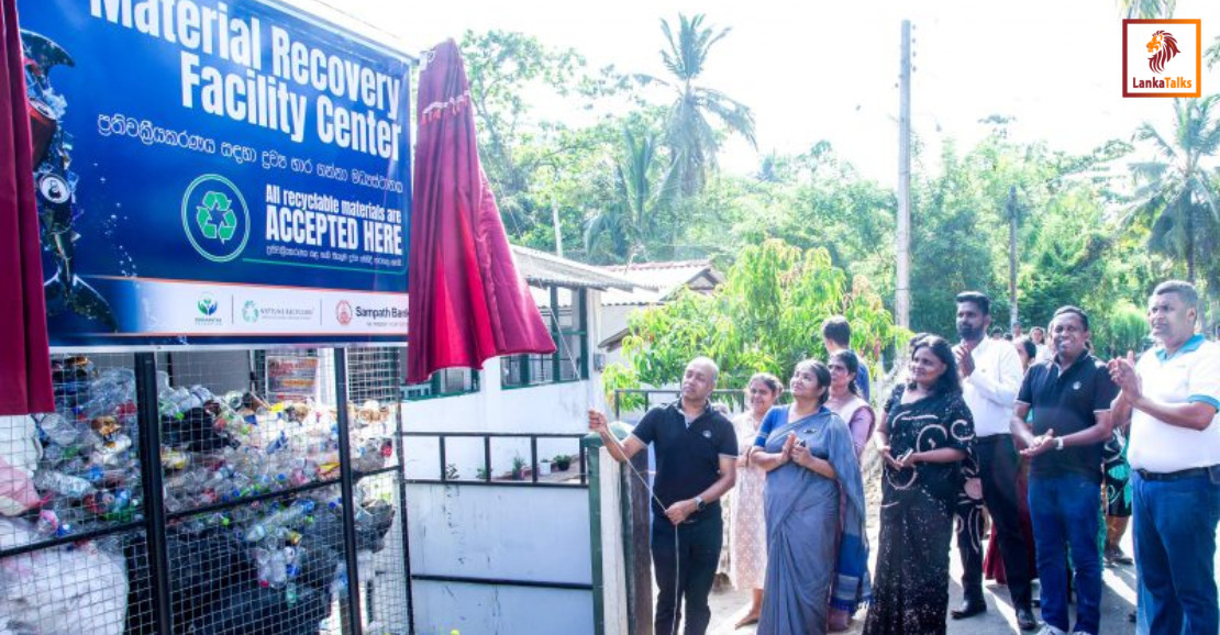Sampath Bank Strengthens Ocean Plastic Reduction Efforts with the Community-led Material Recovery Facility in Dickwella