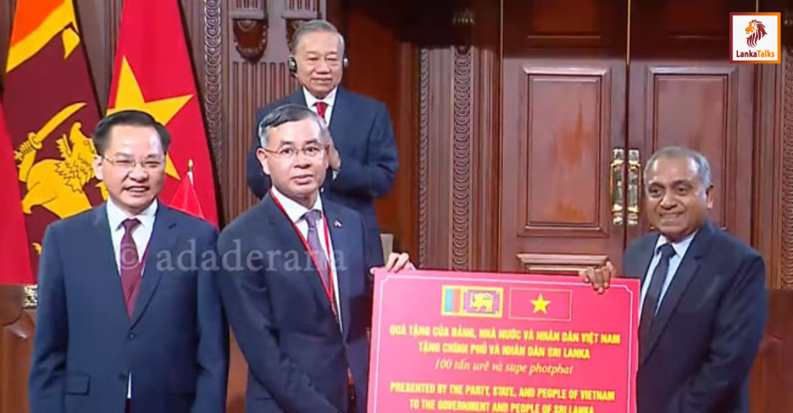 Vietnam donates 100MT of fertiliser to Sri Lanka