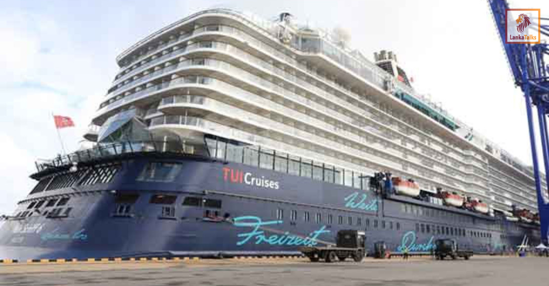 Luxury cruise ship makes maiden call at Colombo Port carrying over 2,300 tourists