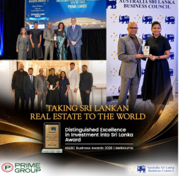 Prime Takes Sri Lankan Real Estate to the World; Recognized in Australia At The Honor Roll & Business Awards 2026 for Bringing Significant Foreign Direct Investments to Sri Lanka Through Real Estate