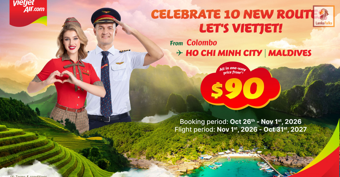 Vietjet offers USD90 flights from Colombo as Asia network expands