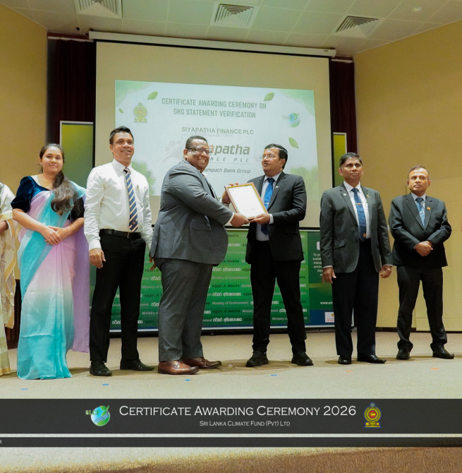 Siyapatha Finance Strengthens Climate Action Commitment with Independent GHG Verification