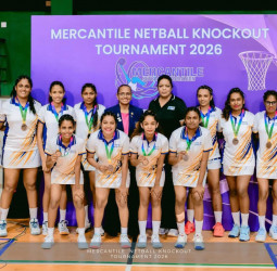 Omega Line Women Clinch Three Mercantile  Netball and Volleyball Titles