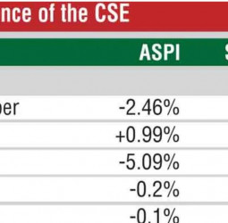 ASPI falls 2.46% in Sept., down 8% for year