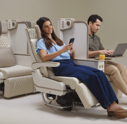 Powering privacy in Premium Economy - Emirates unveils the world’s first electric Premium Economy seat with full-height privacy screen