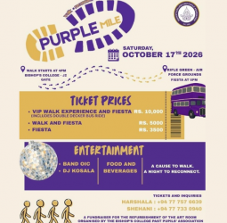 Purple Mile brings a walk and an evening fiesta to Colombo this October