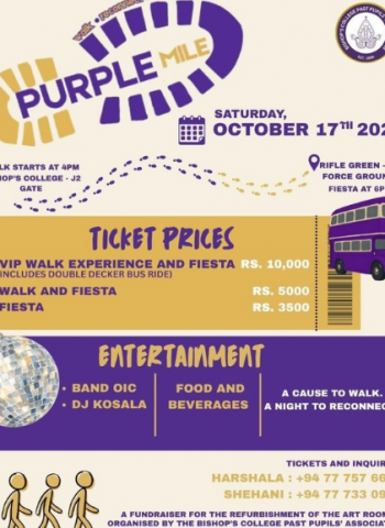Purple Mile brings a walk and an evening fiesta to Colombo this October