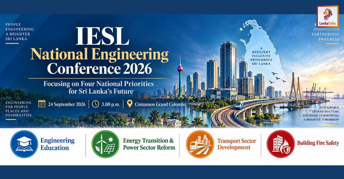 IESL National Engineering Conference 2026 to Bring Engineering, Policy and Industry Leaders Together for Sri Lanka’s Future