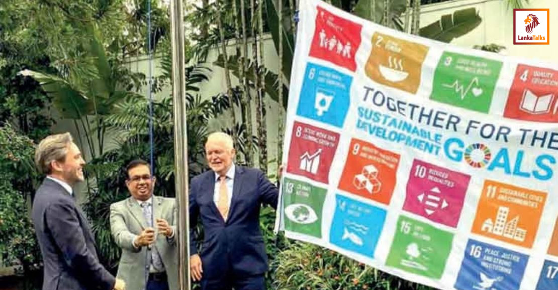 Sustainable Development Goals flag raised